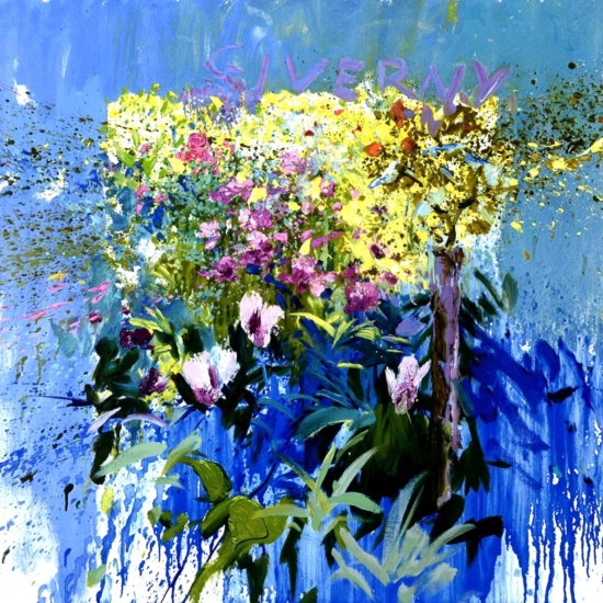 ホアキン・トレンツ・リャドの絵画作品　タイトルは、ジヴェルニーの花II Flores de Giverny II